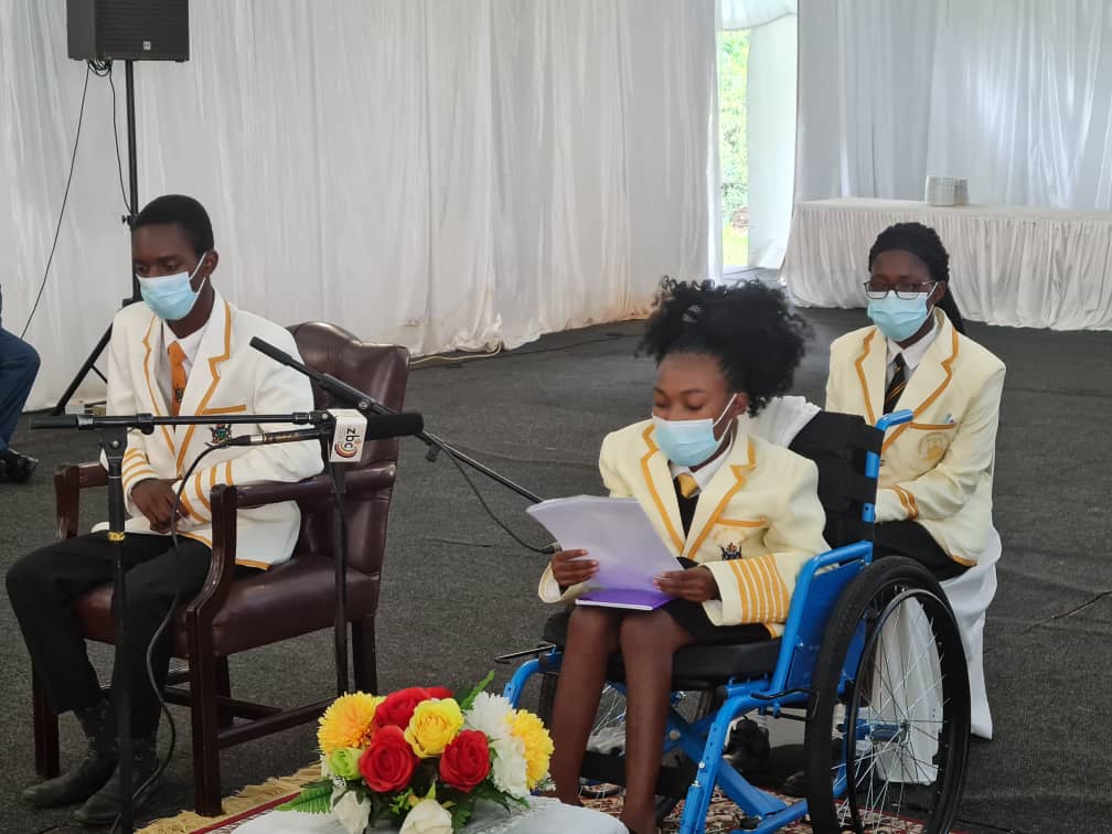 Child President Hazel Mandaza  calls for a society that is inclusive  of people living  with disabilities:
 "As a person with a disability you have dared to unchained me, you have dared to be brave. It is time to have a vibrant,robust law on disability ."