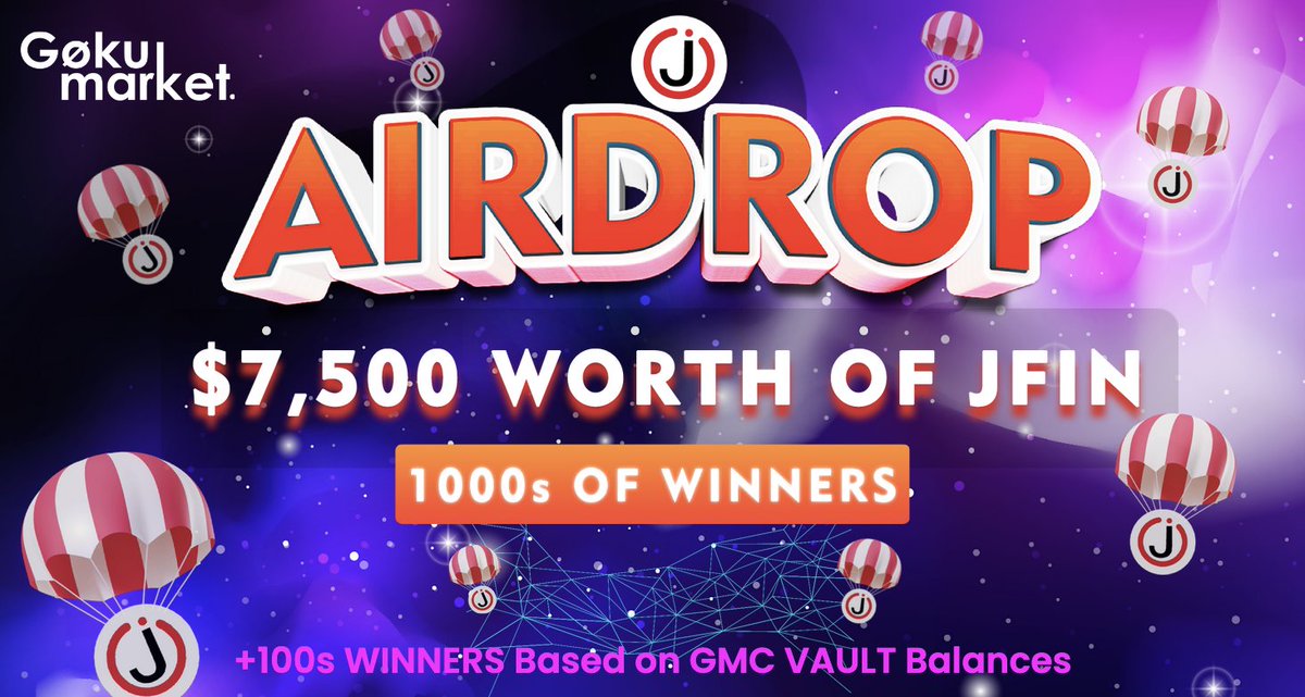 GokuMarketDAO (@gokumarket) on Twitter photo 🚨 <a href="/GokuMarket/">GokuMarketDAO</a> x @JFINOfficial AIRDROP ALERT! 🚨
💥 1000s of winners of $7,500 worth of #JFIN Tokens
🎁 Participate & Share to #Win More! 🎁
📜 Details here: bit.ly/GokuMarketJFIN…
💎 #Like & #ReTweet this post to earn even more points!
#GokuMarket #Airdrop #Airdrops 🚨 <a href="/GokuMarket/">GokuMarketDAO</a> x @JFINOfficial AIRDROP ALERT! 🚨
💥 1000s of winners of $7,500 worth of #JFIN Tokens
🎁 Participate & Share to #Win More! 🎁
📜 Details here: bit.ly/GokuMarketJFIN…
💎 #Like & #ReTweet this post to earn even more points!
#GokuMarket #Airdrop #Airdrops