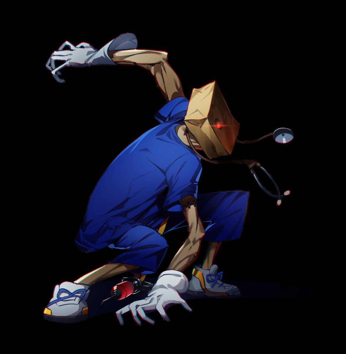 shinidei's tweet photo. My fan art for the Haha funny doctor man #GuiltyGear https://t.co/WBD3XQNUxd
