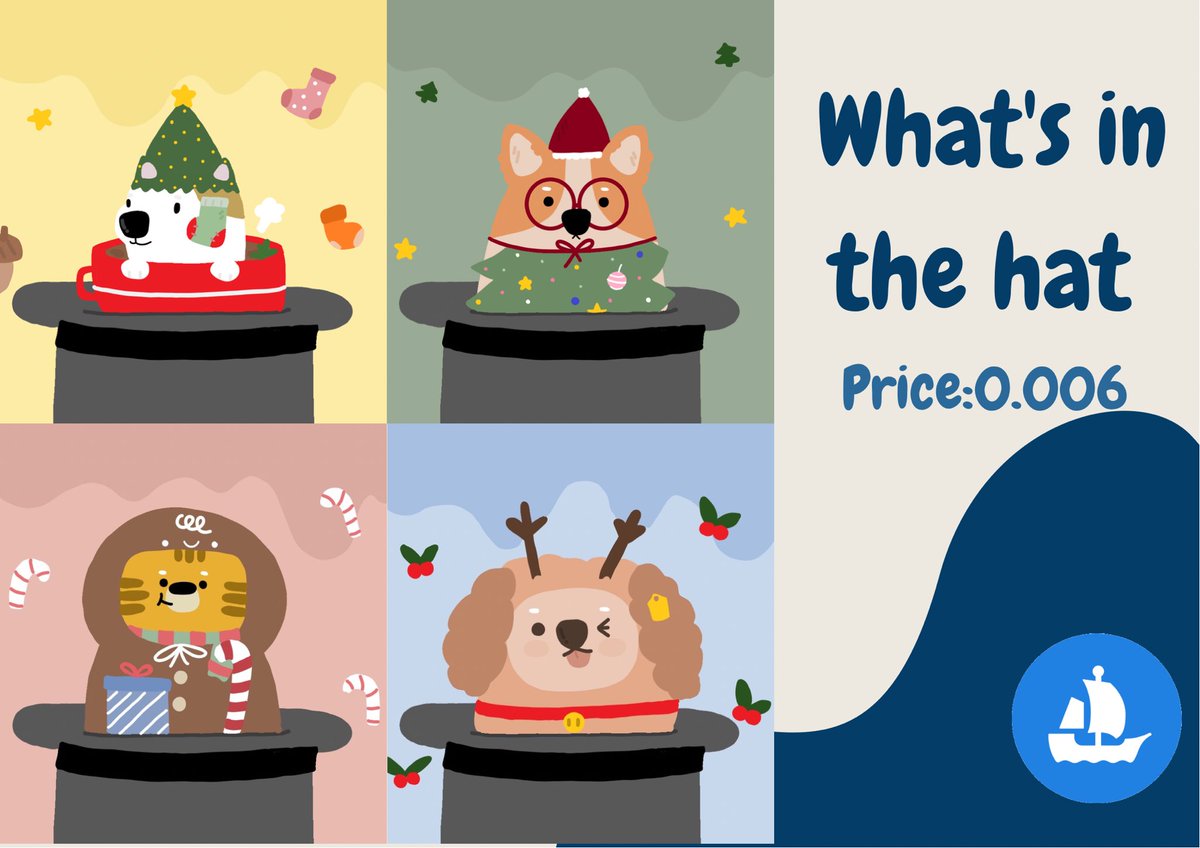 _teetyyyyy's tweet image. New drop “What’s in the hat” it's Christmas timee!!!! 🎄🎅🏻 enjoy~~ ho ho ho 
opensea.io/collection/wha…
#NFT #NFTCommunity #nftcollector #nftart #NFTartist