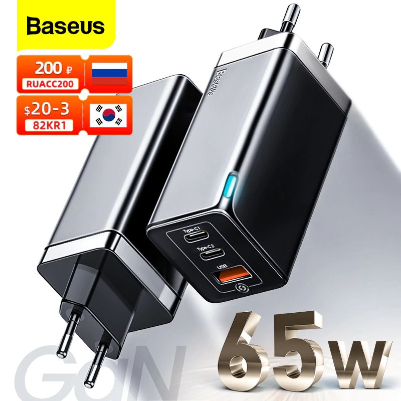 Baseus GaN 65W USB C Charger Quick Charge 4.0 3.0 QC4.0 QC PD3.0 PD USB-C Type C Fast USB Charger For iPhone 12 Pro Max Macbook
product link = https://t.co/4AXhPN1Wig

@Baseus_Official @BaseusUK #Chargers #quick #quickcharger #iPhone #MacBookPro #macbookpro14  #technology #tech https://t.co/tERF9eHx20