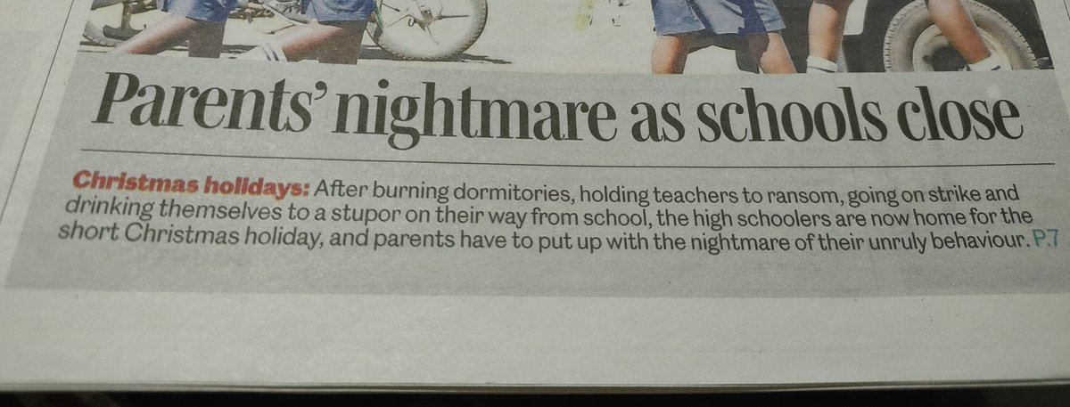 gkiruja's tweet photo. @sarahkimani The headline is worse, it has stated all  students going home had burnt their dormitories and drink themselves to a stupor. @NationAfrica this is not right. Majority of the schools and students behaved well, they were not all unruly. This labeling is wrong https://t.co/VCy9OZzZAp