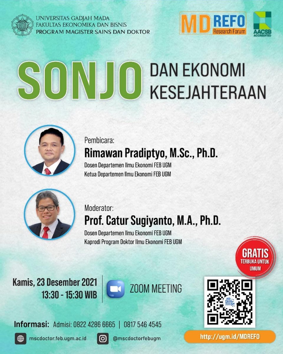 feb_ugm's tweet photo. Webinar SONJO dan Ekonomi Kesejahteraan, Kamis 23 Desember 2021 13:30 WIB via Zoom Meeting. Selengkapya https://t.co/yeGOoQsJZE
#webinar #sonjo #mdfebugm #febugm #sekolahbisnis https://t.co/xnE6c6xpk2