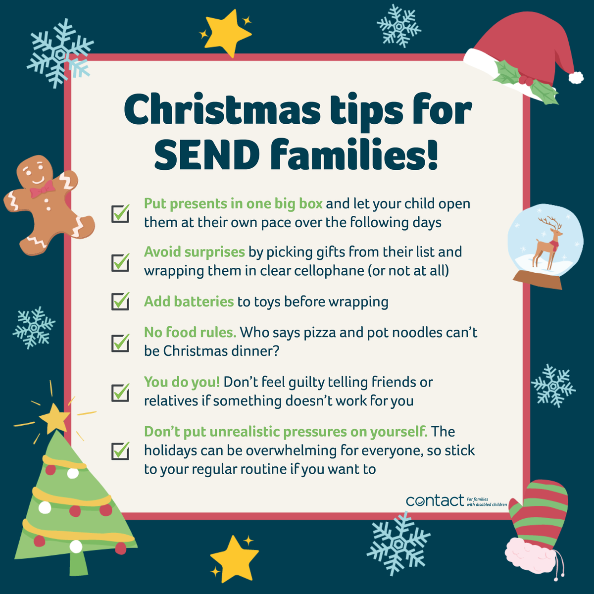 The holidays can be overwhelming for families with disabled children, so here are some of our favourite parent tips to help make Christmas relaxing and fun 🎅

(PS: If  you're still stuck on gift ideas for your child, check out <a href="/Fledglings/">Fledglings</a> and enjoy free First Class shipping!)