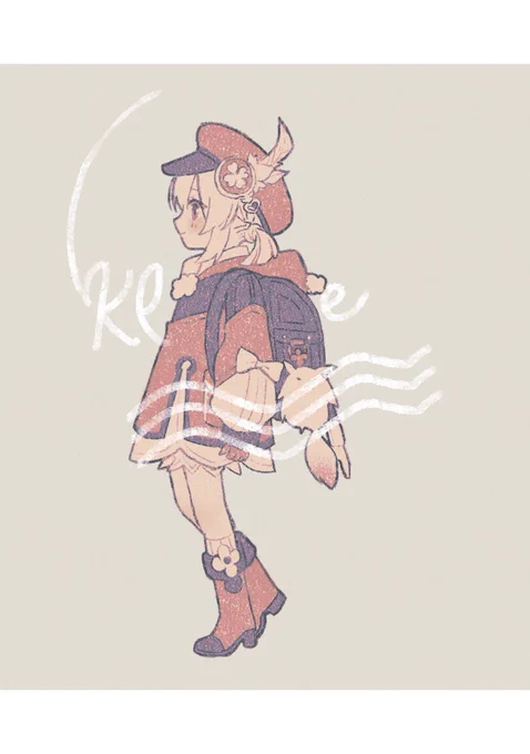 だいぶ前に描いたクレー💣初めて見た時に郵便屋さんなのかな?と思ってたので消印っぽいデザイン 