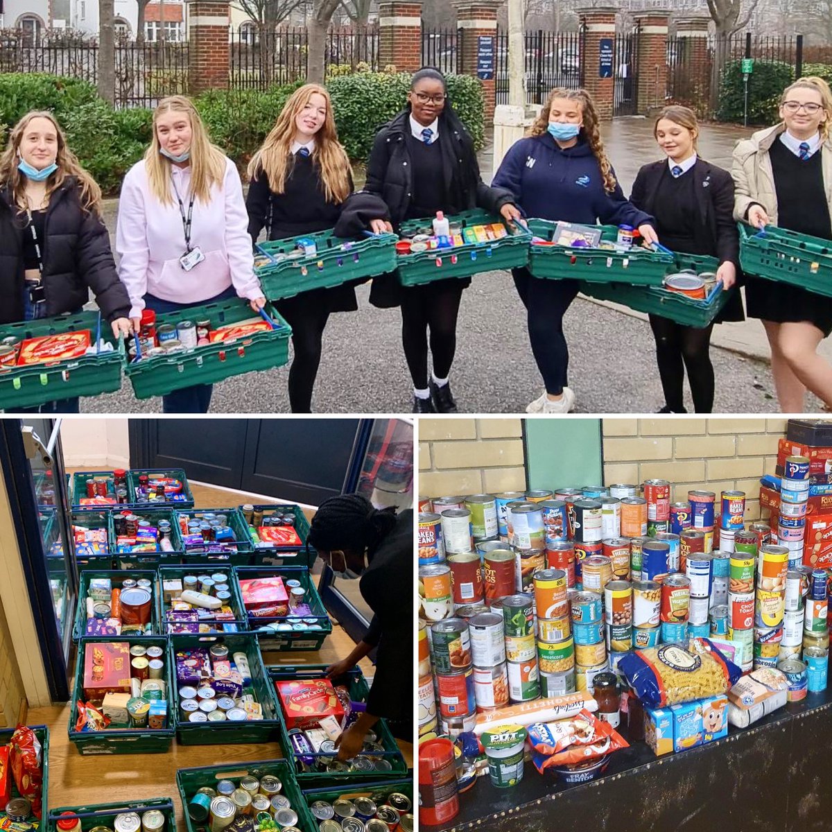 ChaseHighSch's tweet photo. Our Sixth Form Leadership Team worked with our Junior Leadership Team and Prefects to collect items for @southendfoodbank.

Staff and pupils donated tins, treats and toiletries to ensure that everyone in Southend had a great Christmas.
#chasehighschool #chasehigh #chasecommunity https://t.co/VhGwRBtA9e