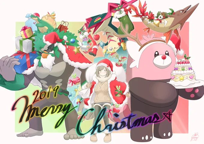 2年前のクリスマスイラスト!🎄🎁🎅🌟 
