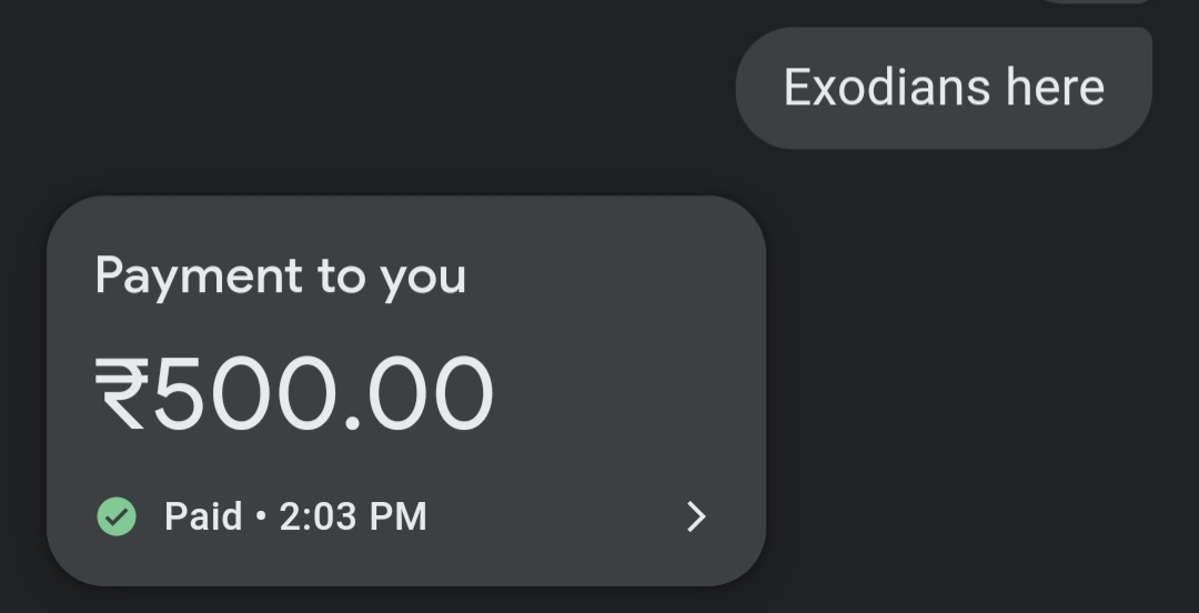 Exodians1's tweet photo. [SMA Fundraising ]
We received 500/- inr from one generous EXOL, we will be accepting funds to purchase SMA coupons 🗳

🔸DM us if you want to donate 

#EXO #EXOLs_VoteOnSMA 
@weareoneEXO https://t.co/m8LfhYayZC