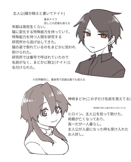 ※オリジナル創作中学か高校くらいで考えてたやつ。たぶんもう描かないと思うけど設定だけ整理してみた。 