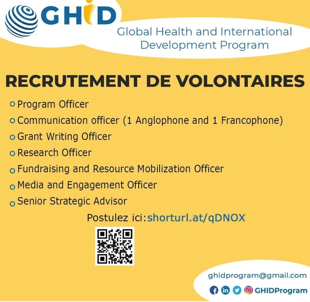 GHIDProgram's tweet photo. We are #hiring ! Join a talented global team working on global health, gender and international development 
https://t.co/ubUmB3QOPA https://t.co/8fkh1ut2NX