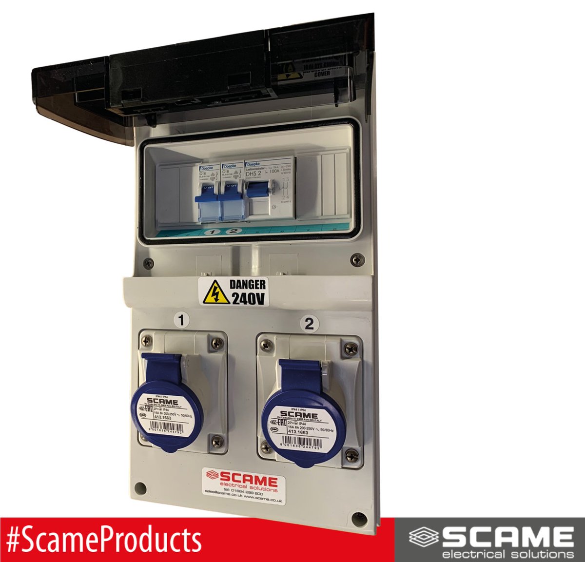ScameUK's tweet photo. We recently manufactured and shipped this is simple double-socket DOMINO Series enclosure to our customer in Northampton

- 2 x 16a sockets
- 240v
- IP44
- MCB protection w/ 100a isolator

custombuild@scame.co.uk

#ScameProducts #electrical #ukmanufacturing #electricalwholesalers https://t.co/czDdm4fiOQ