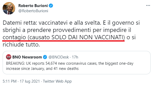Da ora retwitto questo ogni due ore fino a #Natale, cosi tutti lo potranno ricordare

#Burioni #tamponeobbligatorio