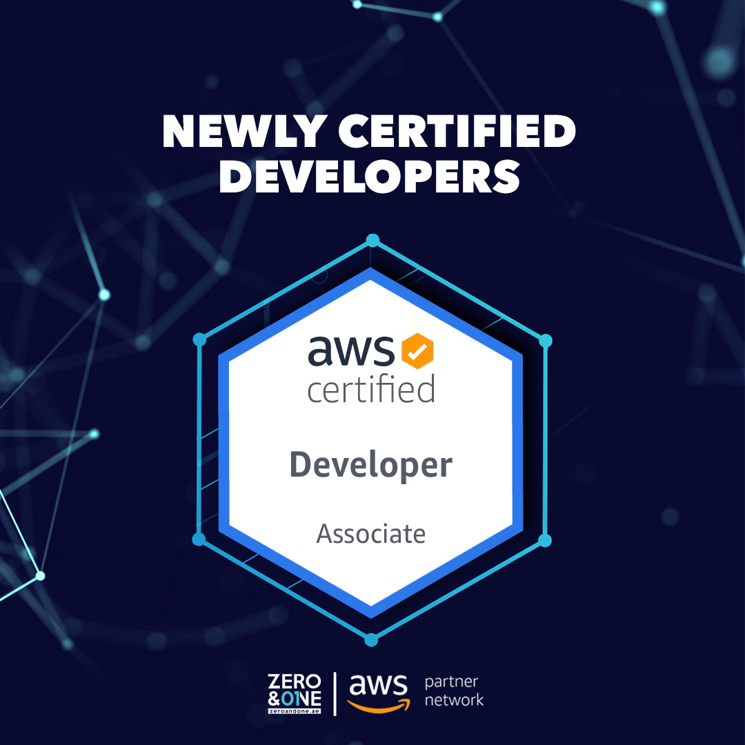 zeroandoneme's tweet photo. Meet Zero&amp;One’s newly certified Developers: Saeed Abla, Hadi Nasser, Ali Morsel, Mira Hariri and Ali Hammoud.

It’s always a pleasure to see more achievements handed out to our family members by Amazon Web Services.

#aws #apn #developer #awscertification #awsdev https://t.co/MbJyzzrhwh