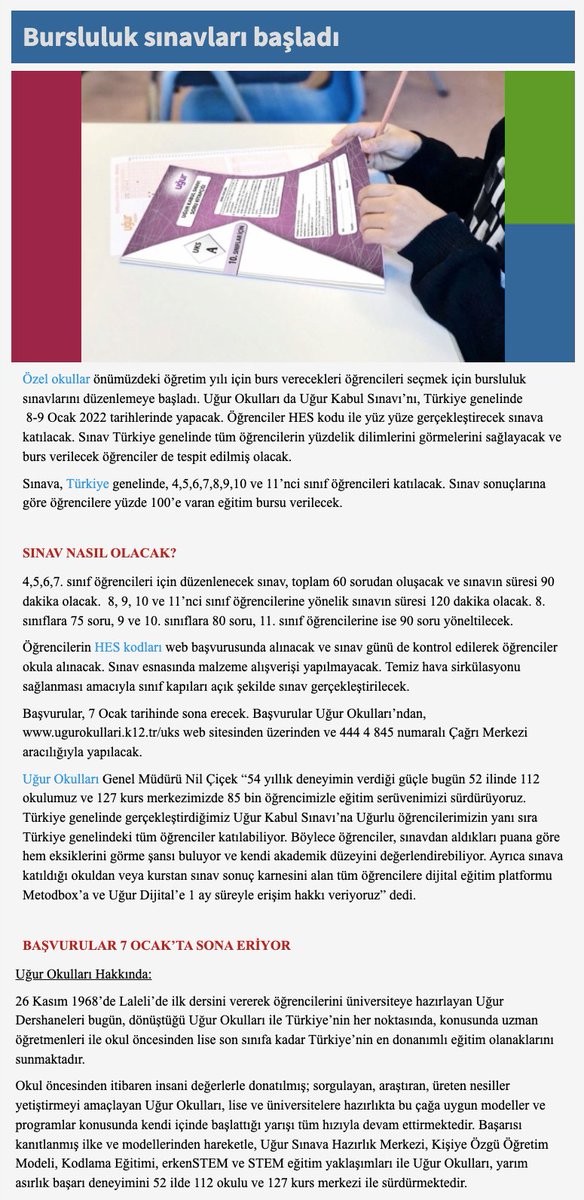 "Uğur Kabul Sınavı'na Türkiye genelinde, 4,5,6,7,8,9,10 ve 11’nci sınıf öğrencileri katılacak."

Haber için; pervinkaplan.com/detay/burslulu…

#UğurluGelecek
<a href="/pervinkaplancom/">Pervin Kaplan</a>