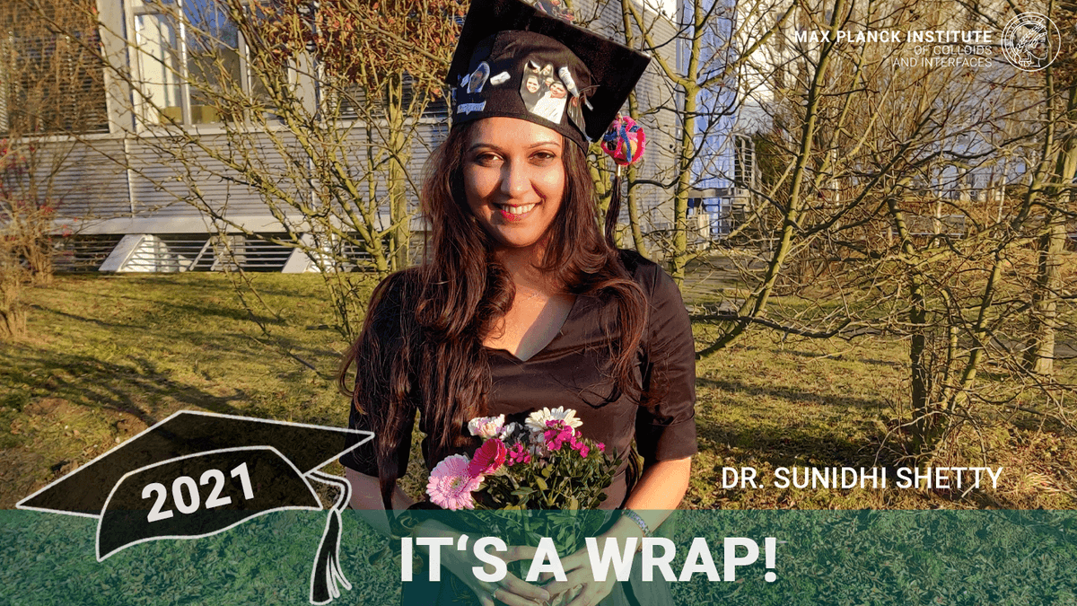 MpiciPotsdam's tweet photo. 🎓 Congratulations on your #PhD, Dr. Sunidhi Shetty! 👏She has completed her PhD in #biochemistry and now wants to be part of industrial research in the field of synthetic biology. ✨We wish you all the best for your future journey! 🍀#phdone #STEM https://t.co/AzP3PXIDUk