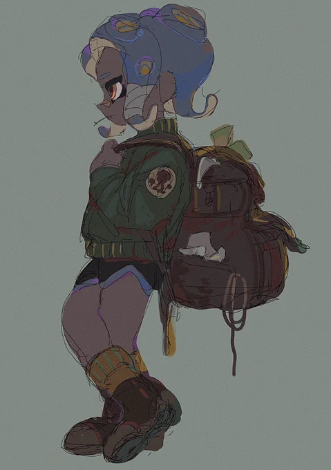 でかリュック時々描きたくなる 