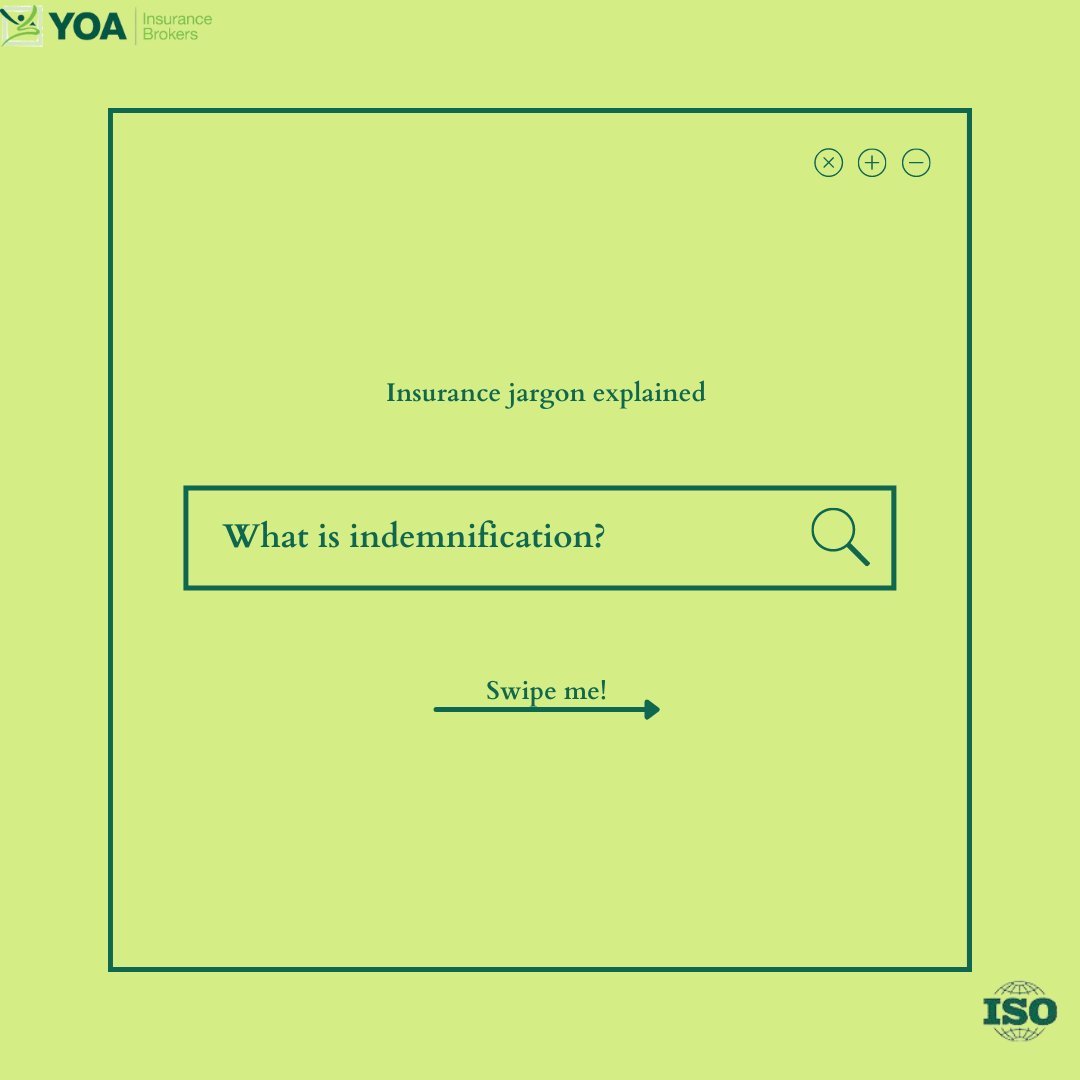 YoaBrokers's tweet image. Another week, and another insurance jargon explained. 

Stay tuned for more jargon explanations, and for your insurance needs, reach out to our team of excellent insurance advisors! 

.
.
.
.
#indemnification #insurancejargon #insurance #YOAinsurance #lifeinsurance