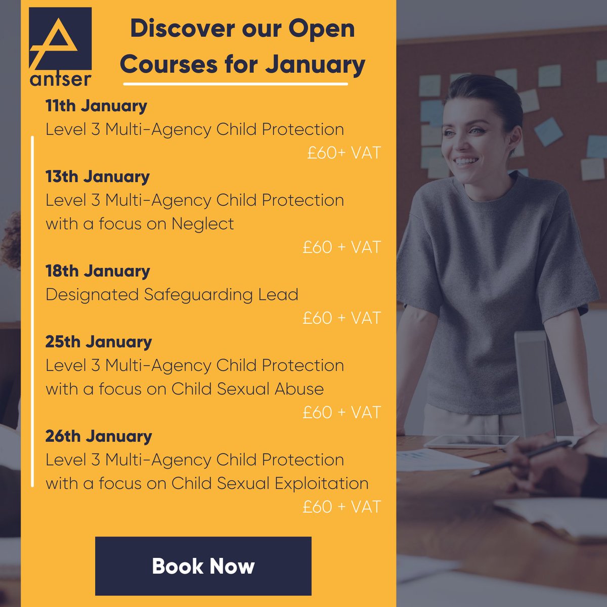 Antserltd's tweet photo. There are still spaces available on our upcoming January #OpenCourses.
Hosted by expert facilitators, we provide specialist advice and unique opportunities for personal & professional development, along with a certificate of achievement upon completion.
https://t.co/j20iDy3amu https://t.co/lUzk3kwjck