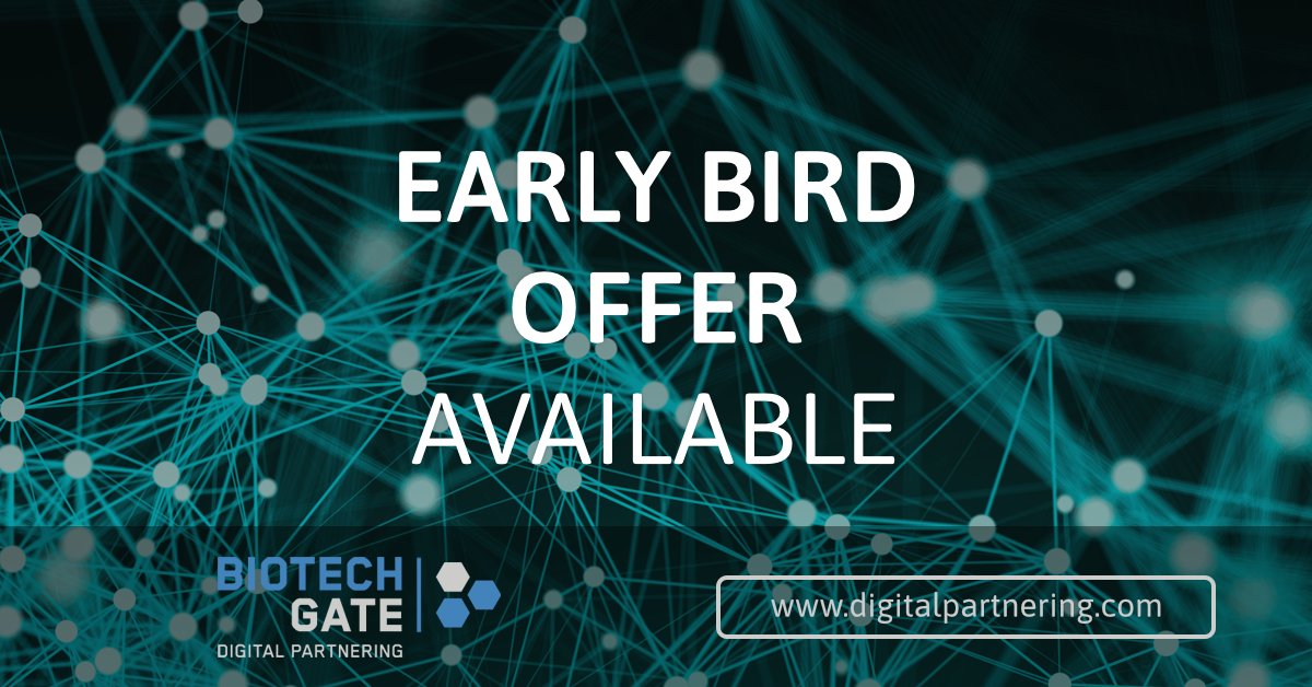 Biotechgate's tweet photo. Take advantage of the early bird offer for #BTGDigitalPartnering February 2022 and save over 55% on Premium Presenting Company access. Register for free with the promo code at https://t.co/ABaGPIhQNk#registration https://t.co/z5rhHtjsOK