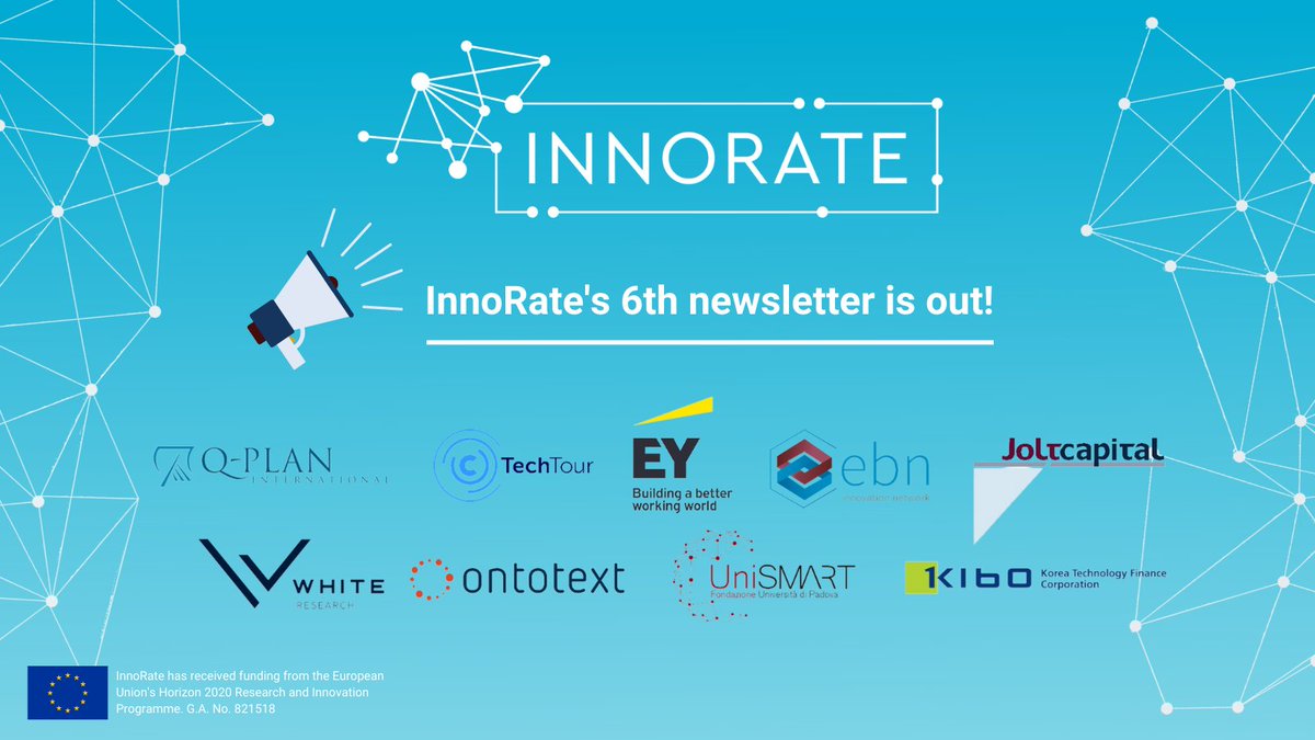 🆕 In our 6th newsletter:

🔹Policy Recommendation WS
🔹Final dissemination event at EBDVF21
🔹Our communications activities
🔹7th Consortium meeting
🔹Our events
🔹Project wrap-up
🔹Keep benefitting from our Platform &amp; learning with InnoRate

&amp; more! ✉️ cutt.ly/vUqQnDn