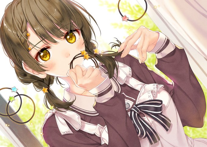 髪留めのtwitterイラスト検索結果