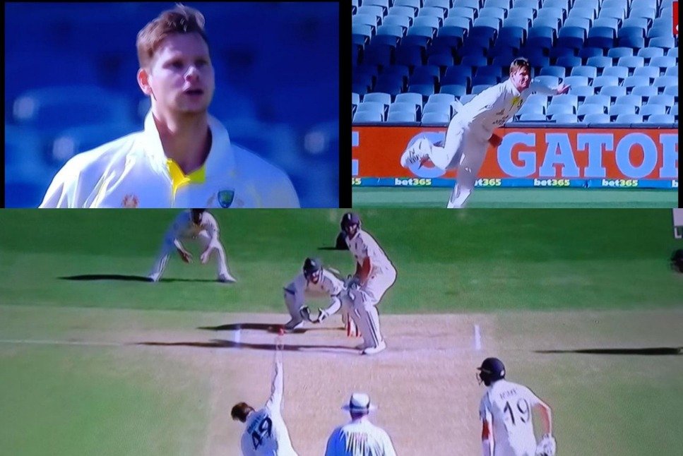 InsideSportIND's tweet photo. Stand-in captain Steve Smith rolls back time at Adelaide with bold call to roll his arm;

Check Full 👉 https://t.co/TQowl8qlPx

#Ashes #AUvsENG #SteveSmith https://t.co/hpfnFECKVz