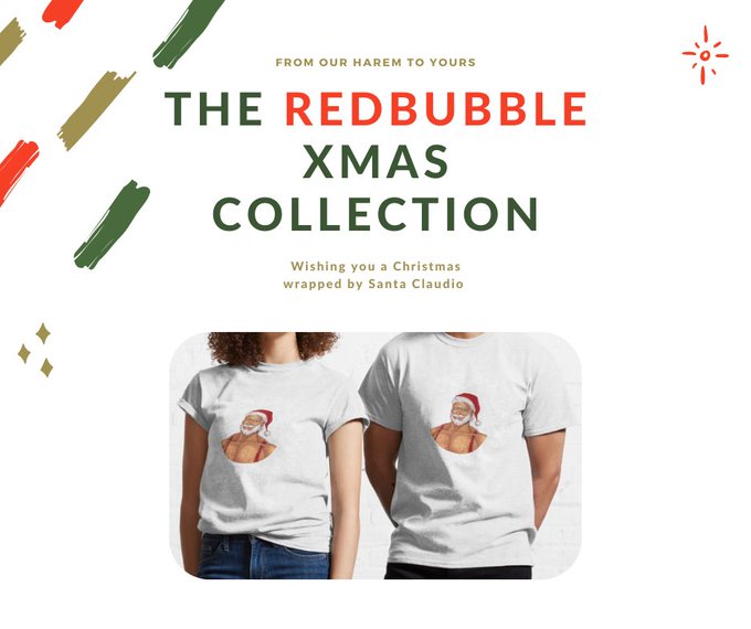 Want a visit by Santa Claudio himself? You can order the Santa Claudio Xmas Merch from our RedBubble