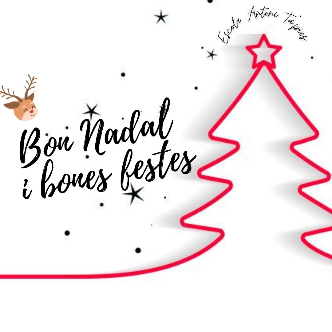 EscolaTapies's tweet photo. Benvolguts i benvolgudes,

Des de l'Escola Antoni Tàpies, molt sensibles amb el moment sanitari, us desitgem unes molt bones festes de Nadal i un feliç Any Nou 2022. https://t.co/iYfgkGp808