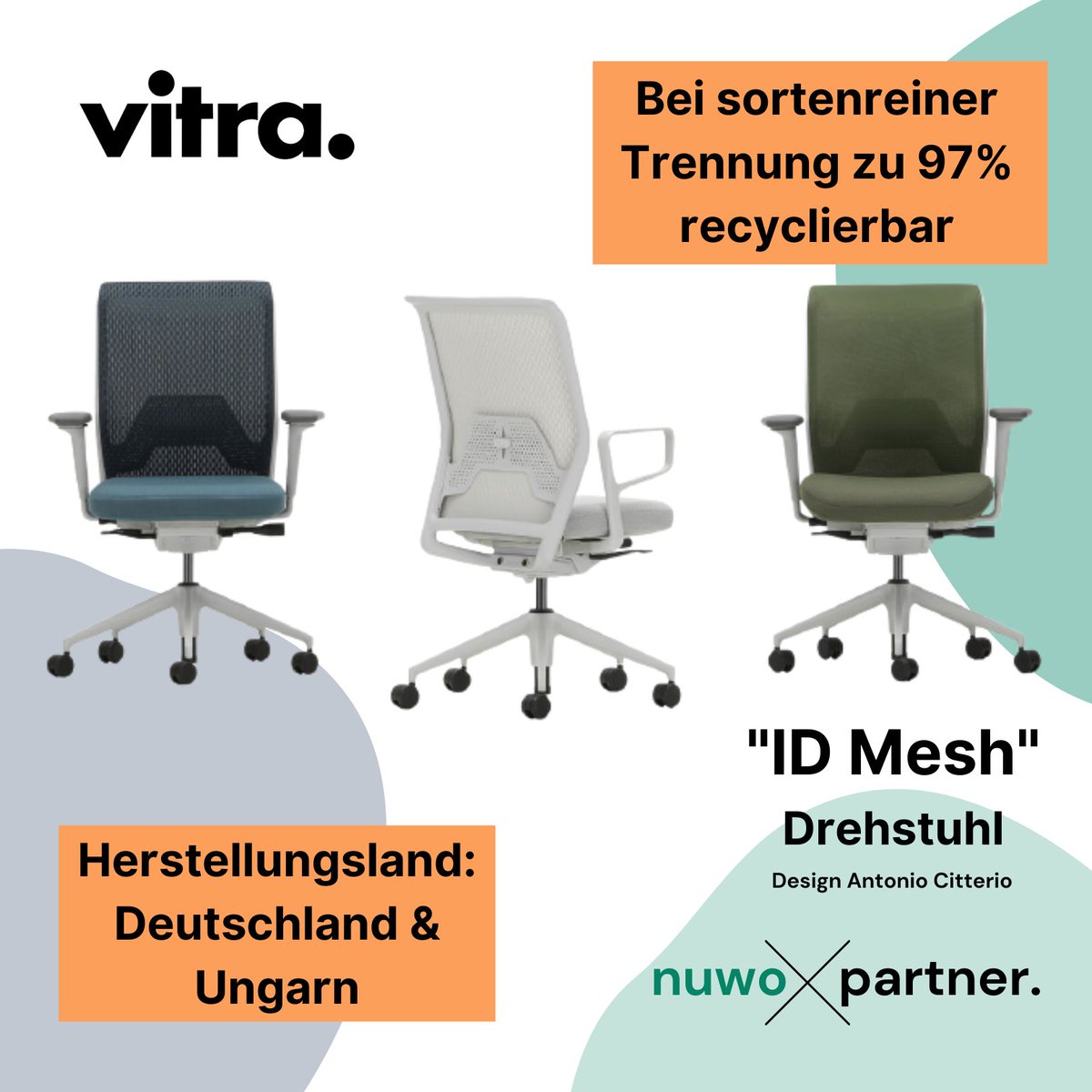 Unser #nuwoXpartner <a href="/vitra/">Vitra</a> ist ein traditionsreiches Schweizer Familienunternehmen. Die innovativen, von Designern entwickelten Produkte &amp; Konzepte finden sich weltweit wieder. 

<a href="/vitra/">Vitra</a> steht für #nachhaltigesWachstum, bahnbrechendes #Design &amp; #langlebige Produkte. 🌍👏🏻