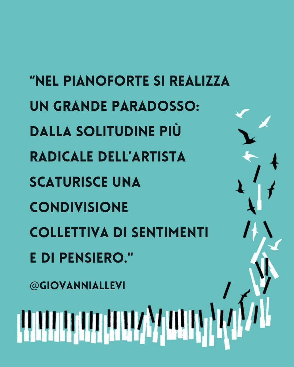 giovanniallevi's tweet photo. "Nel pianoforte si realizza un grande paradosso: dalla solitudine più radicale dell'artista scaturisce una condivisione collettiva di sentimenti e di pensiero"
Hai già letto questa frase estratta dal libro "Le Regole del pianoforte?" GAStaff #giovanniallevi #leregoledelpianoforte https://t.co/HilBdrN7io