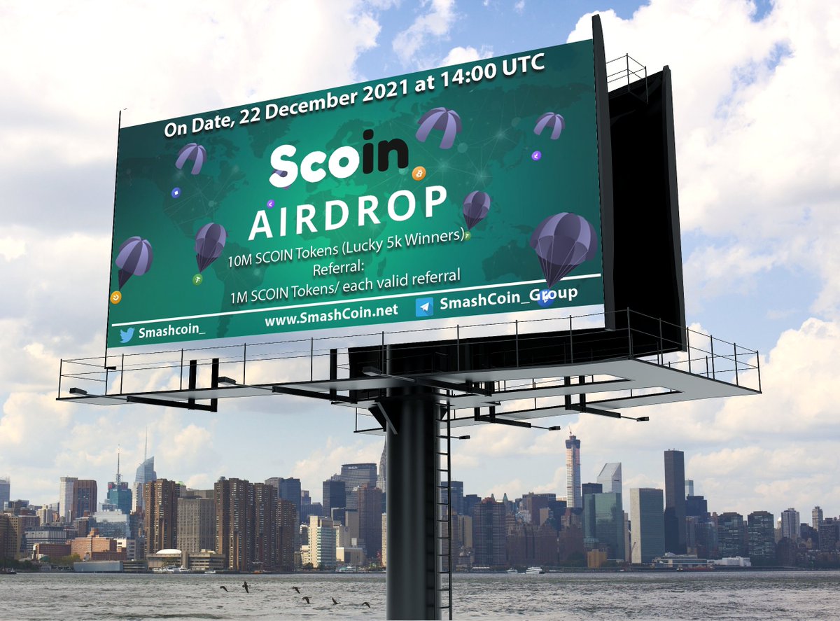 Join Our AirDrop : t.me/SmashCoin_Aird…

💸Get 10,000,000 SCOIN
💸Get 1,000,000 SCOIN for each referral