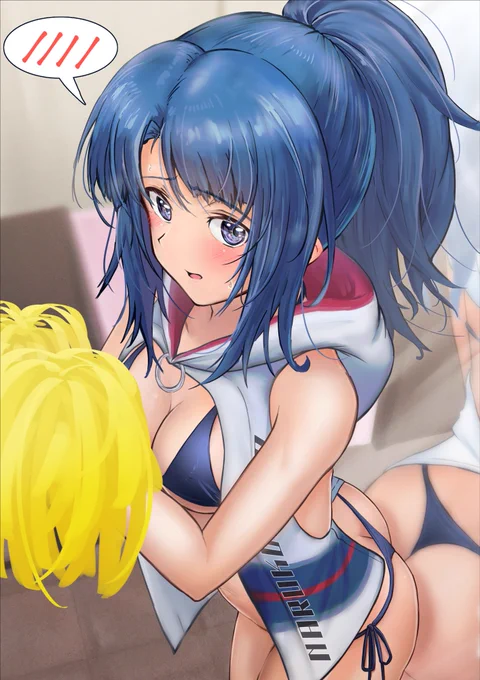 怜ちゃんにチア服着てもらう図 
