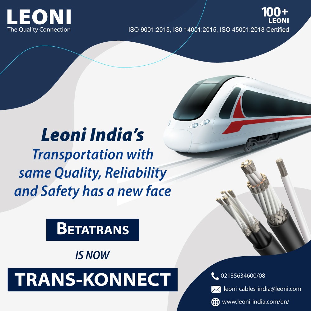 Leoni_Cables's tweet photo. Our product brand name has changed from BETAtrans to TRANS-KONNECT while continuing with the same quality, reliability &amp; safety.
We take this opportunity to thank all our customers, channel partners &amp; suppliers for their continued trust and support.

https://t.co/OmjuB875Gr https://t.co/vbkEoGIozK