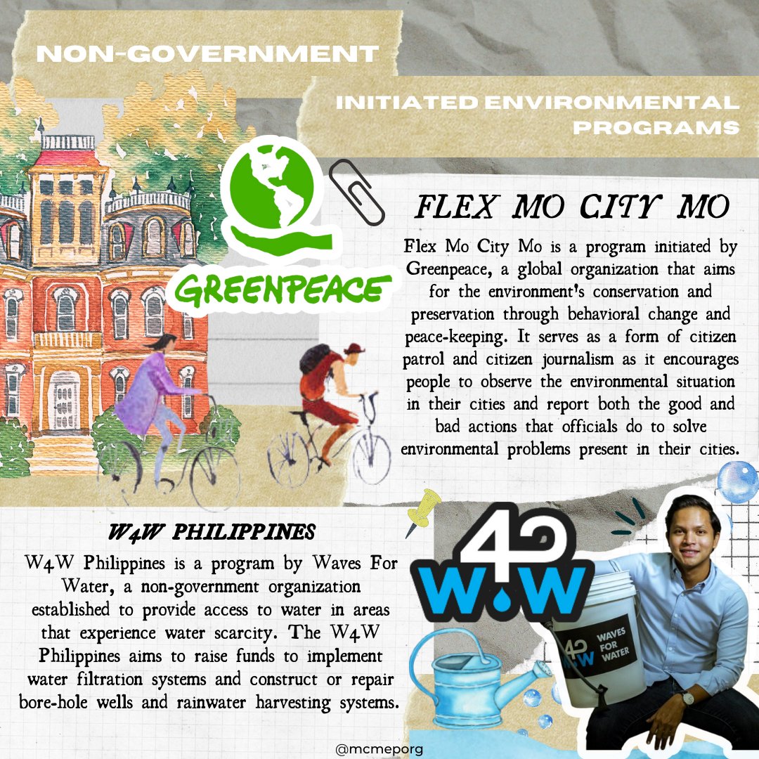 mcmeporg's tweet photo. To officially end the series, we showcase a list of government- and non-government led environmental programs in the Philippines that helped spearhead environmental action in the country and spread awareness on the importance of addressing the issue. https://t.co/pLzKgeoR18