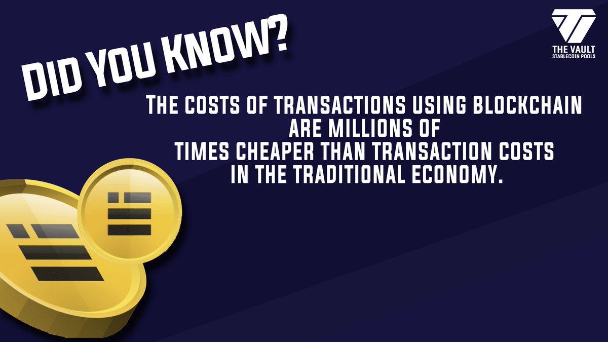 TheVault_Club's tweet photo. The costs of transactions using blockchain are millions of times cheaper than transaction costs in the traditional economy.
.
Visit our website 👉 
https://t.co/pUtrZ1R0k7
.
#Cryptocurrency #Market #Vault #Business #Crypto #money #Investment #forex #Trading https://t.co/TaLd9ZmI8B
