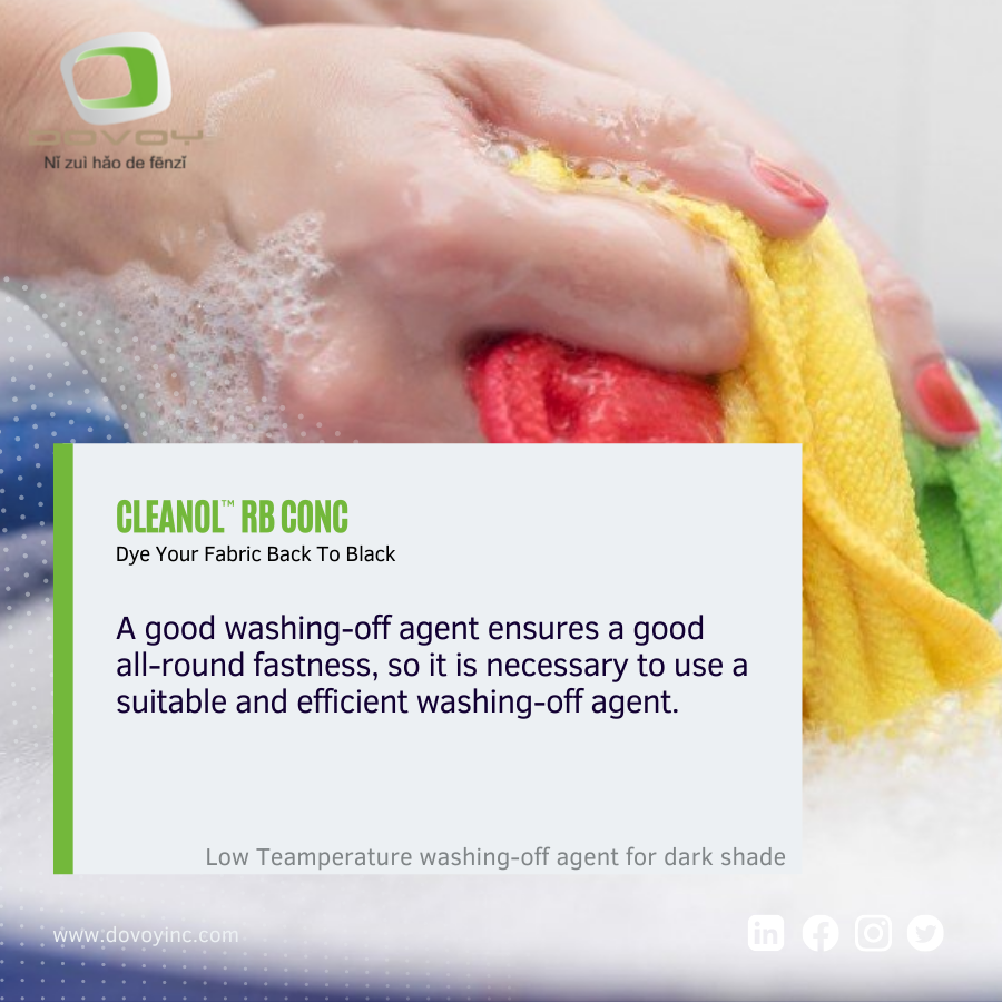 dovoyinc's tweet photo. #Cleanol™ RB Conc is a highly concentrate low to normal temperature washing off agent for Reactive dyes which provides significant saving in time, energy and water consumption against conventional.
#DovoyIndustrialSolutions #Sustainability #TextileIndustry #InnovativeProduct https://t.co/4uORDrp2F0