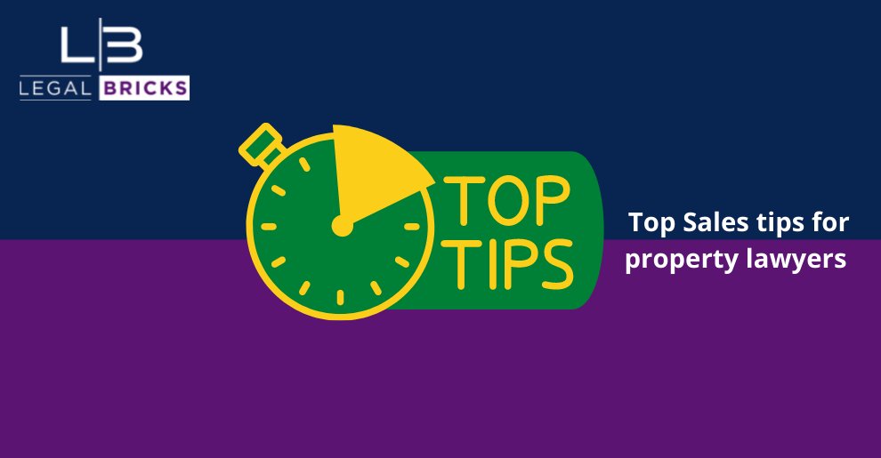 As we approach the end of 2021 and think ahead to the coming year, we'd like to remind you of some of the top sales tips for property lawyers which we put together with Anthony Stears earlier this year. 

Read on for more:

 bit.ly/2SZ8s86 
#sales #property #law