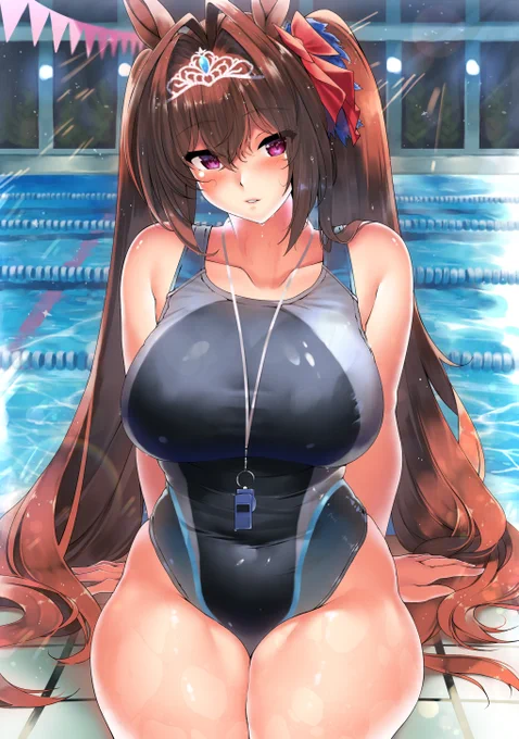 競泳水着ダスカ
#ウマ娘 