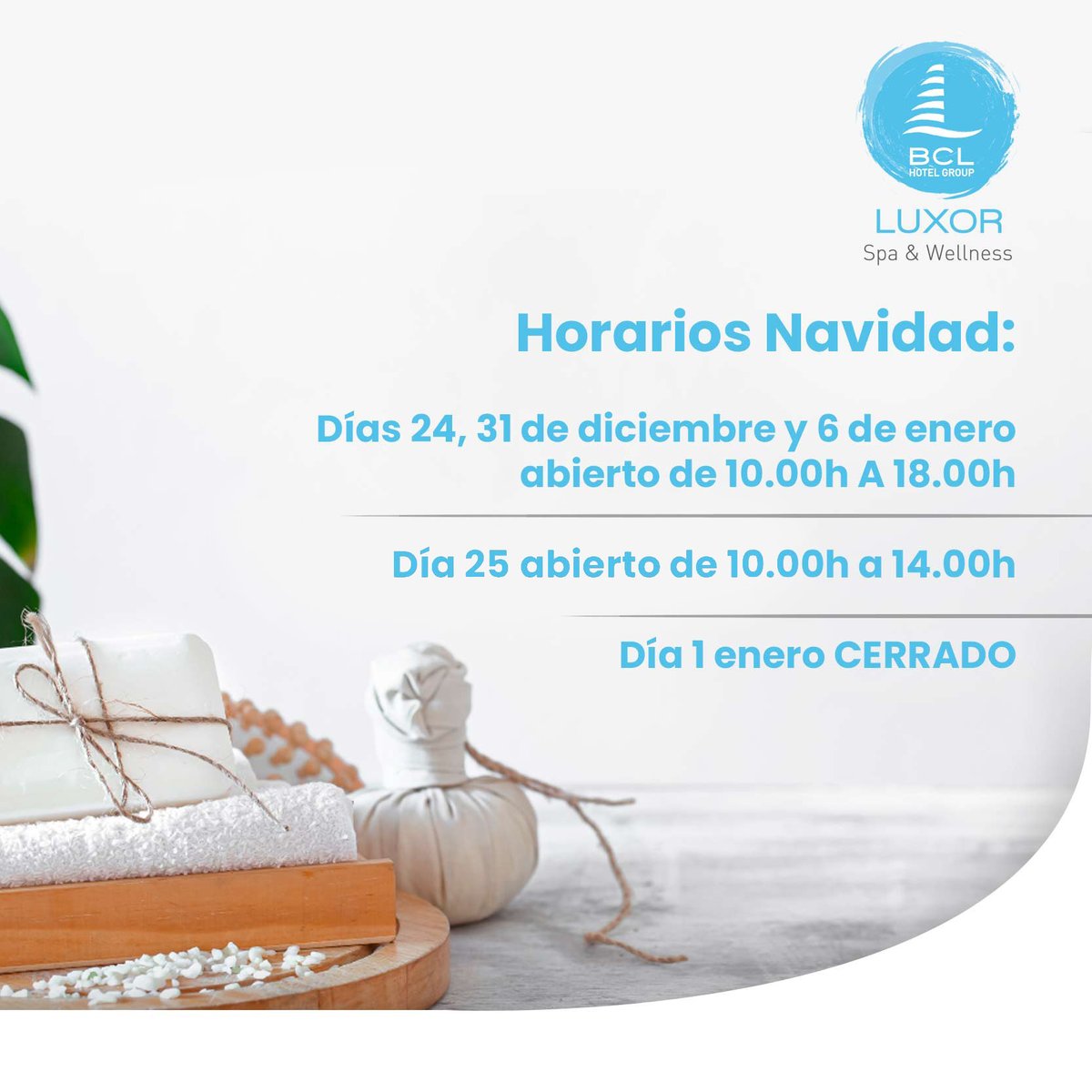 luxor_spa's tweet photo. Estas Navidades os esperamos en Luxor Spa. 

#luxorspa #luxortime #relax #regalarelax #hotelbcllevanteclub https://t.co/qW6dYuobb5