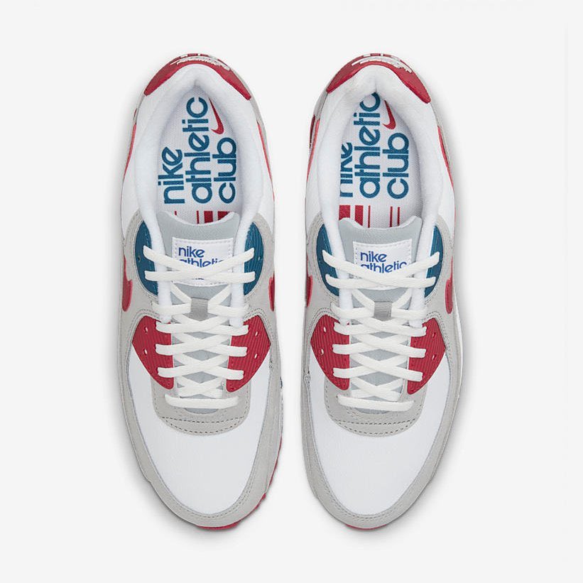 trantrinh20001's tweet photo. NIKE AIR MAX 90 “Athletic Club/White/Grey/Red”(2021) https://t.co/P52f8MgMO7