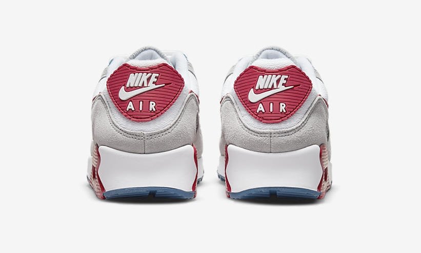 trantrinh20001's tweet photo. NIKE AIR MAX 90 “Athletic Club/White/Grey/Red”(2021) https://t.co/P52f8MgMO7