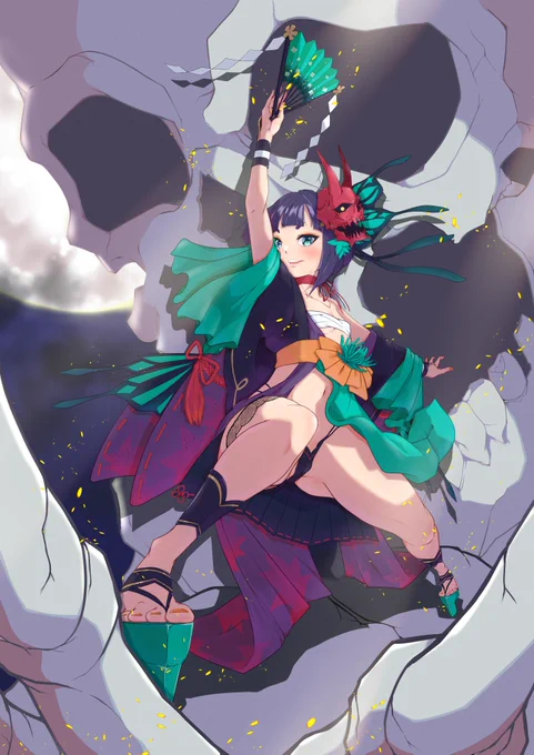 初投稿です先月から遊んでるラグナドの滝夜叉姫を描きました。#ラグナドール #滝夜叉姫 #イラスト 