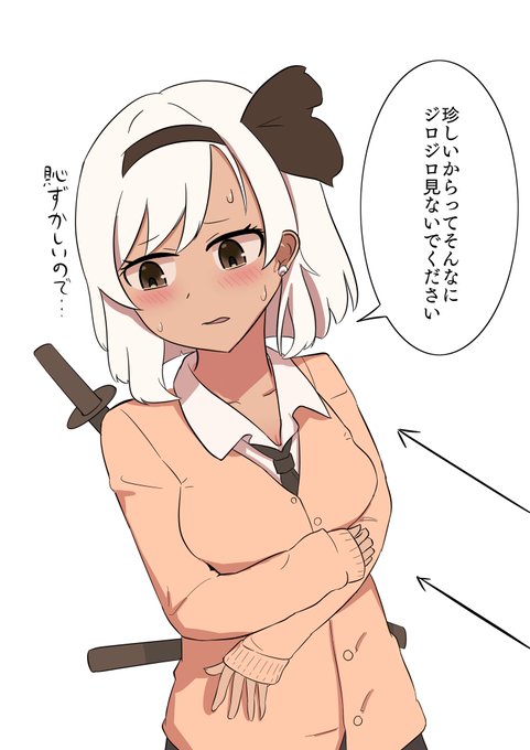 #深夜の真剣お絵描き60分一本勝負 
褐色ギャル妖夢 