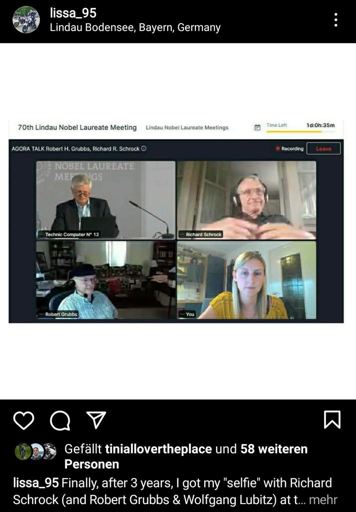 Larissa94420947's tweet photo. I had the chance to talk to Robert H. Grubbs this summer and he gave me some useful advice for my postdoc scholarship applications on the topic of olefin metathesis. I am sad to hear the news of his passing today.  #rip https://t.co/QLEhMxXIlY