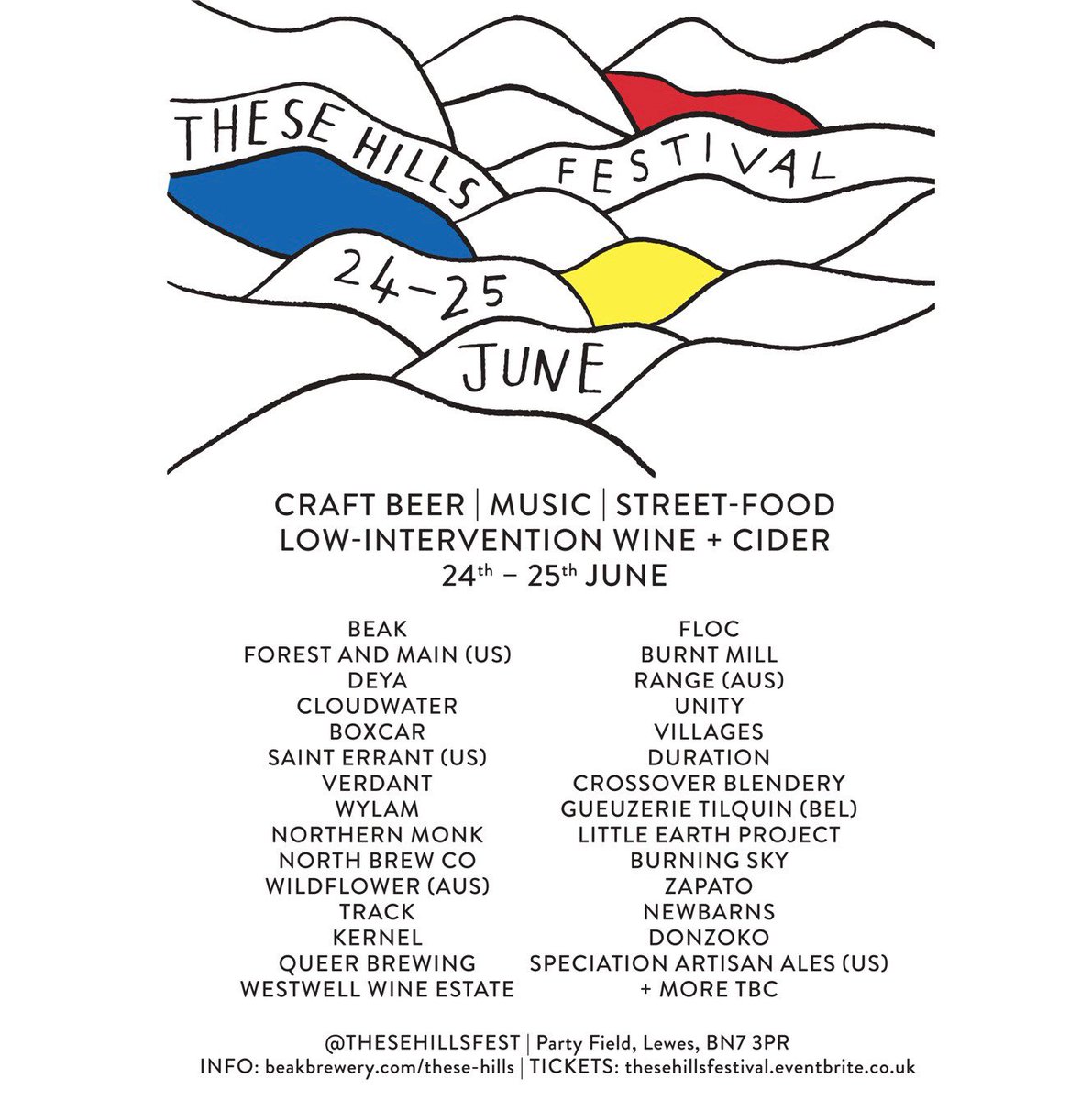 TheBeakBrewery's tweet photo. A limited number of THESE HILLS early bird tickets are now live! https://t.co/VvODRavoNc https://t.co/piLGIvcnH1