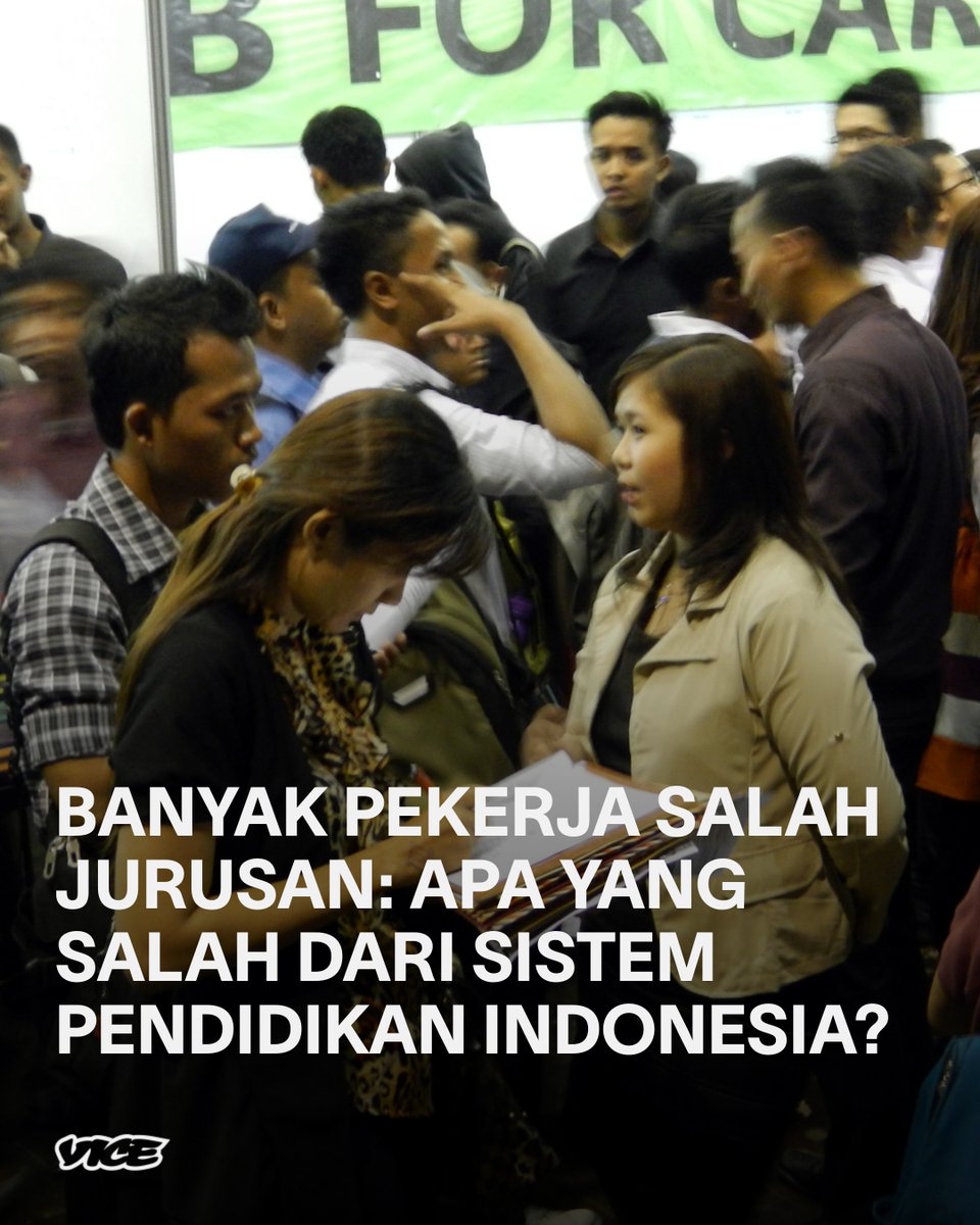 VICE_ID's tweet photo. Merujuk data Kementerian Ketenagakerjaan, hanya 37 persen pekerja menggeluti bidang sesuai jurusan semasa kuliah. Perbaikan fungsi bimbingan dan konseling (BK) di SMA salah satu kuncinya. https://t.co/DsEeHsRBwN https://t.co/j4T7TUUoEB