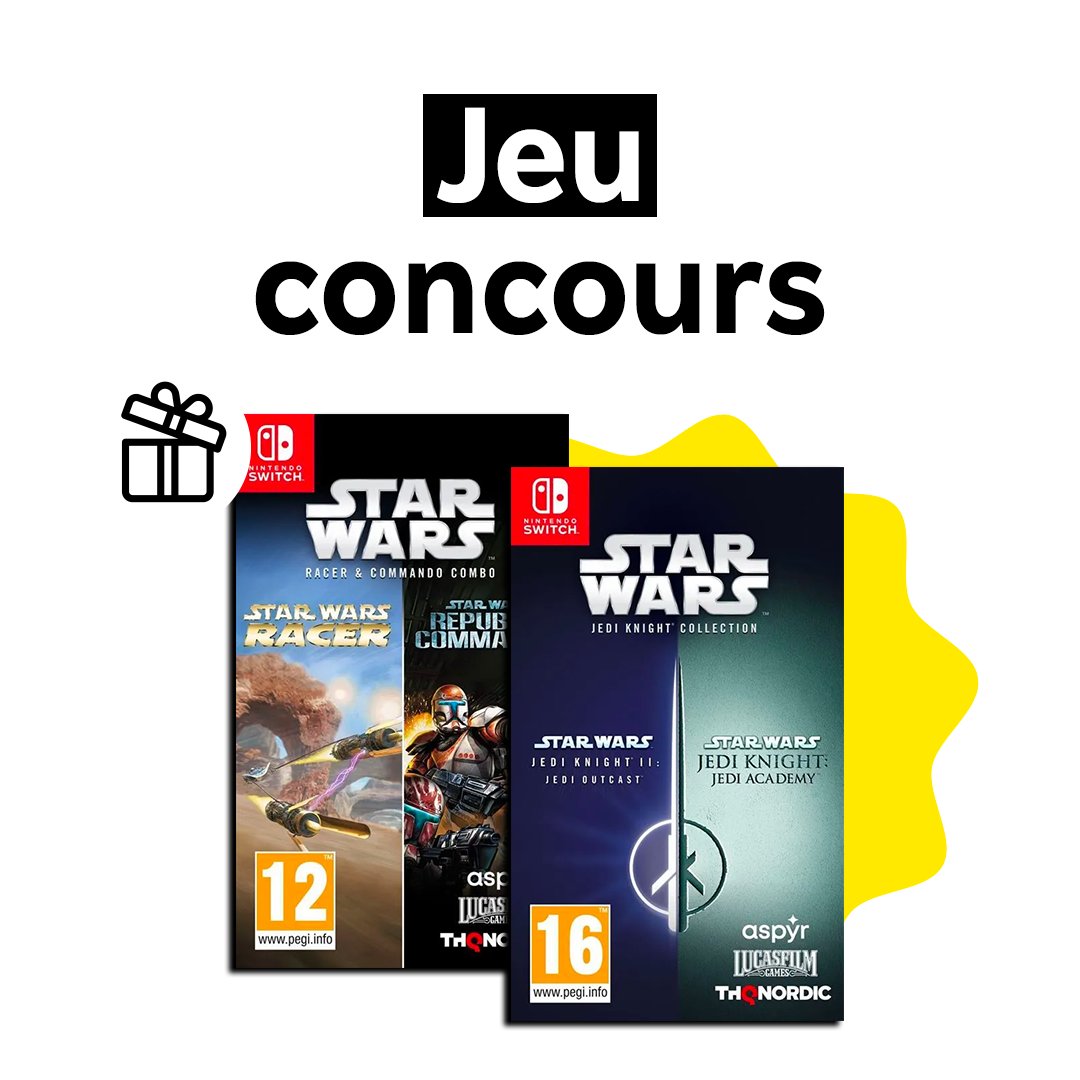 RakutenFrance's tweet photo. 🔴JEU CONCOURS STAR WARS🔴
 
Avec @JustForGames_FR on vous fait gagner 2 jeux vidéos pour Nintendo Switch Star Wars ! À l'approche de Noël, quoi de mieux ?🤩
 
Pour participer :
- Suis @RakutenFrance
- RT avec #RakutenxStarWars 
 
TAS : 25/12 🍀
#RakutenFrance #StarWars #concours https://t.co/b1MXuMnPMI