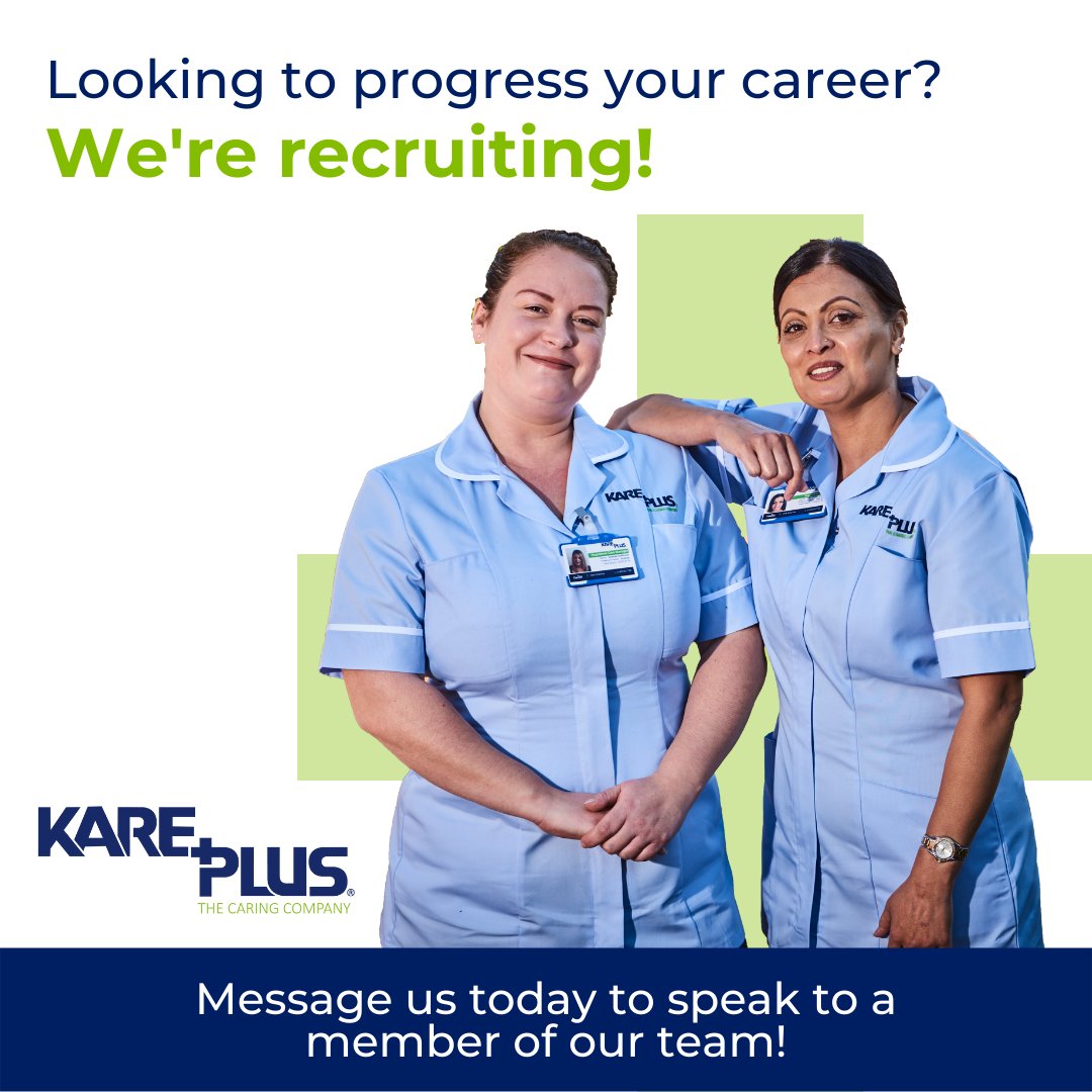 kpwolverhampton's tweet photo. Are you looking to progress your career? We’re recruiting!

Put the care into your career and join our exceptional team, we deliver outstanding nursing, care and support to local communities.

To find out more, send us a message today. https://t.co/qVgpwDlokE
