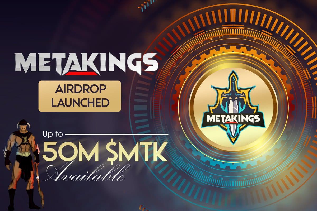 CryptoGeum's tweet photo. 🔥MetaKings - AIRDROP🔥

🔁Like &amp; RT this post 

💎 Follow @MetakingsAI

👉 Complete Task: https://t.co/VxfjKcHuEr

💥Reward: 40+20 $MTK per Winner

🌎 Web: https://t.co/C590D7lxCU

#Airdrop #ShibaInu #Airdrops #MTK #BSCGem #BSC #BabyDogeCoin #BNB #dogecoin #Crypto #Airdrop_Exp https://t.co/fvw8TY0zZ5