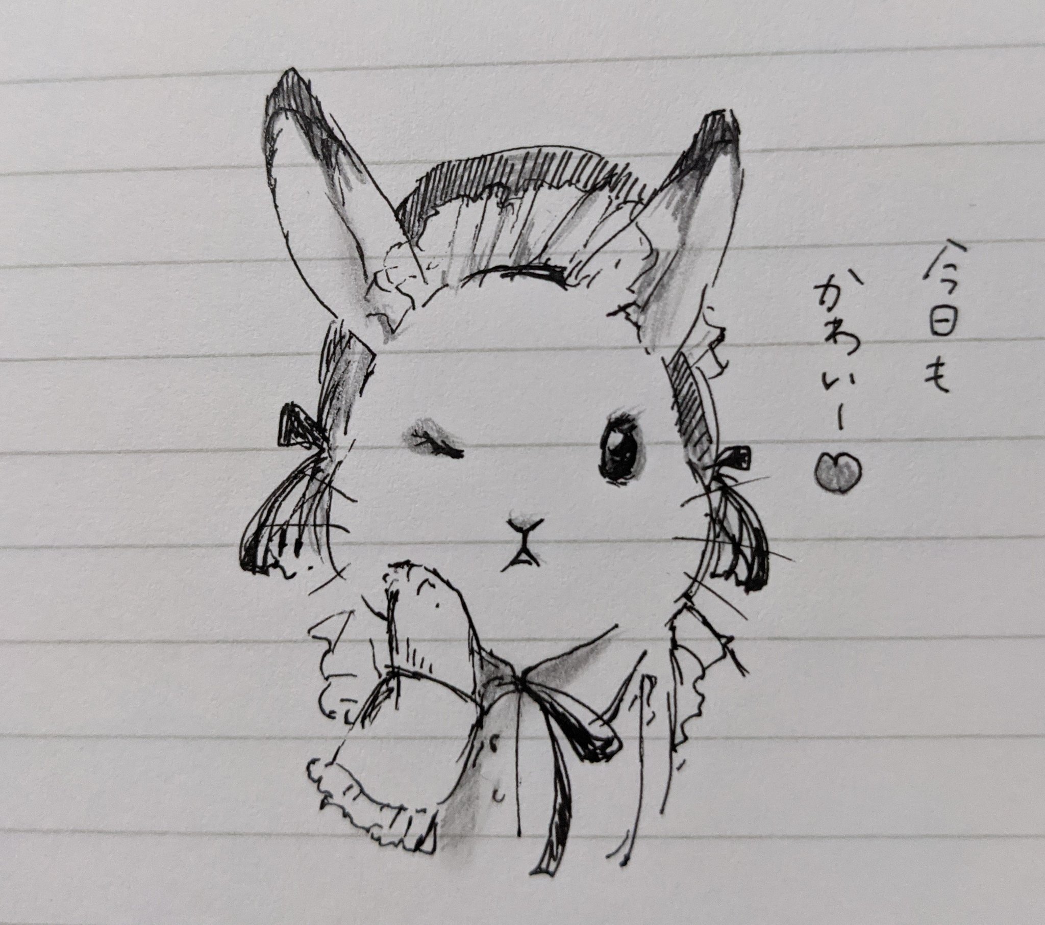 うさくら堂 わたし可愛い と思ってるゴスロリうさちゃんを描きました 仕事で忙しくてなかなか絵を描く時間がとれず 仕事 ノートに落書きしてしまいました T Co Cgt5vii12s Twitter